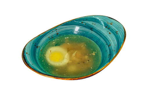 Бульон куриный с яйцом